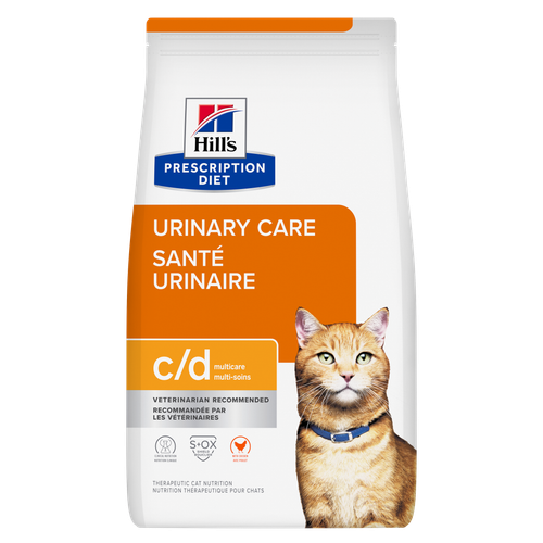Nourriture sèche pour chats c/d Multicare avec poulet Visuel