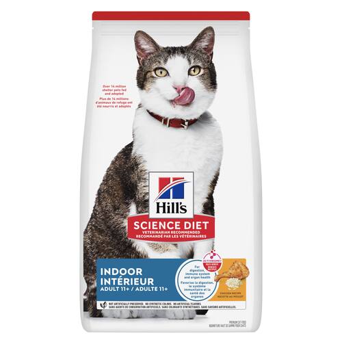 Nourriture pour chats d’intérieur, recette au poulet, Adulte 11+ Visuel