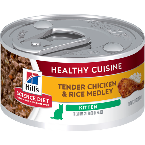 Healthy Cuisine, mélange de poulet tendre et de riz pour chatons Visuel
