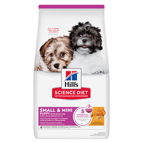 Recette à la farine d’agneau et au riz brun pour chiots de races petites et miniatures Visuel